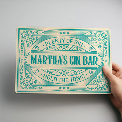 Gin Bar Personalised Metal Wall Sign