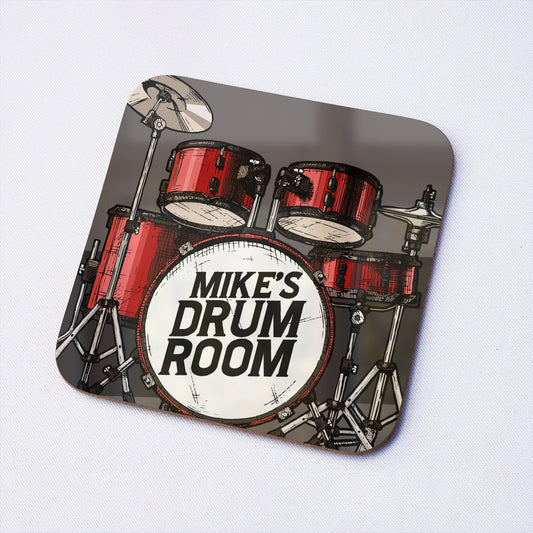 Drum Room Rustic Style Drinks Coaster