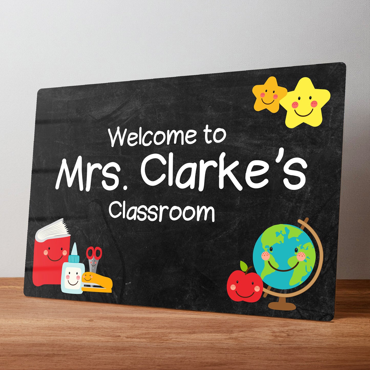 School Teacher Personalised Classroom Metal Wall Sign