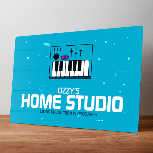 Home Studio Personalised Metal Wall Sign