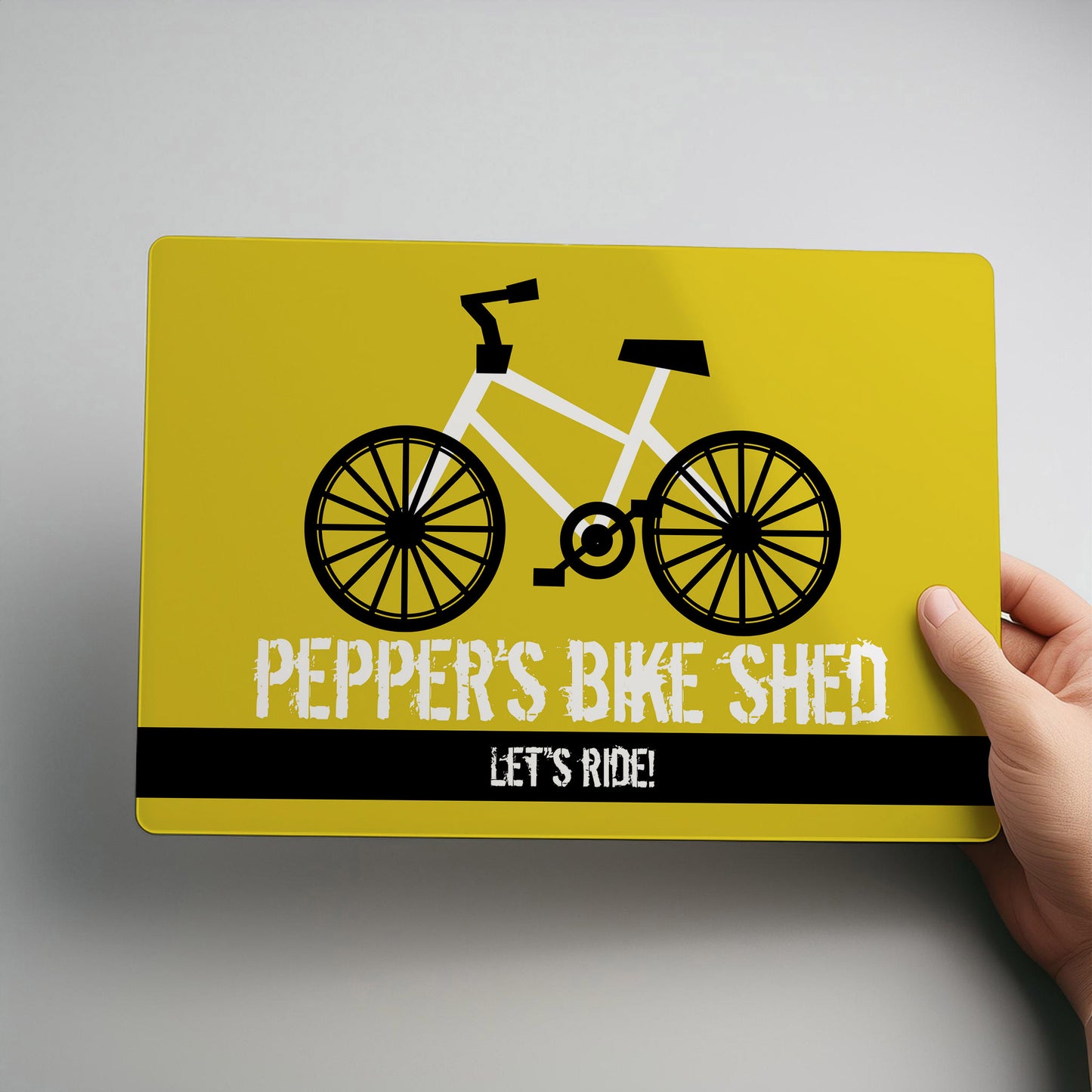 Bike Shed Personalised Metal Workshop Wall Sign