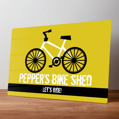 Bike Shed Personalised Metal Workshop Wall Sign