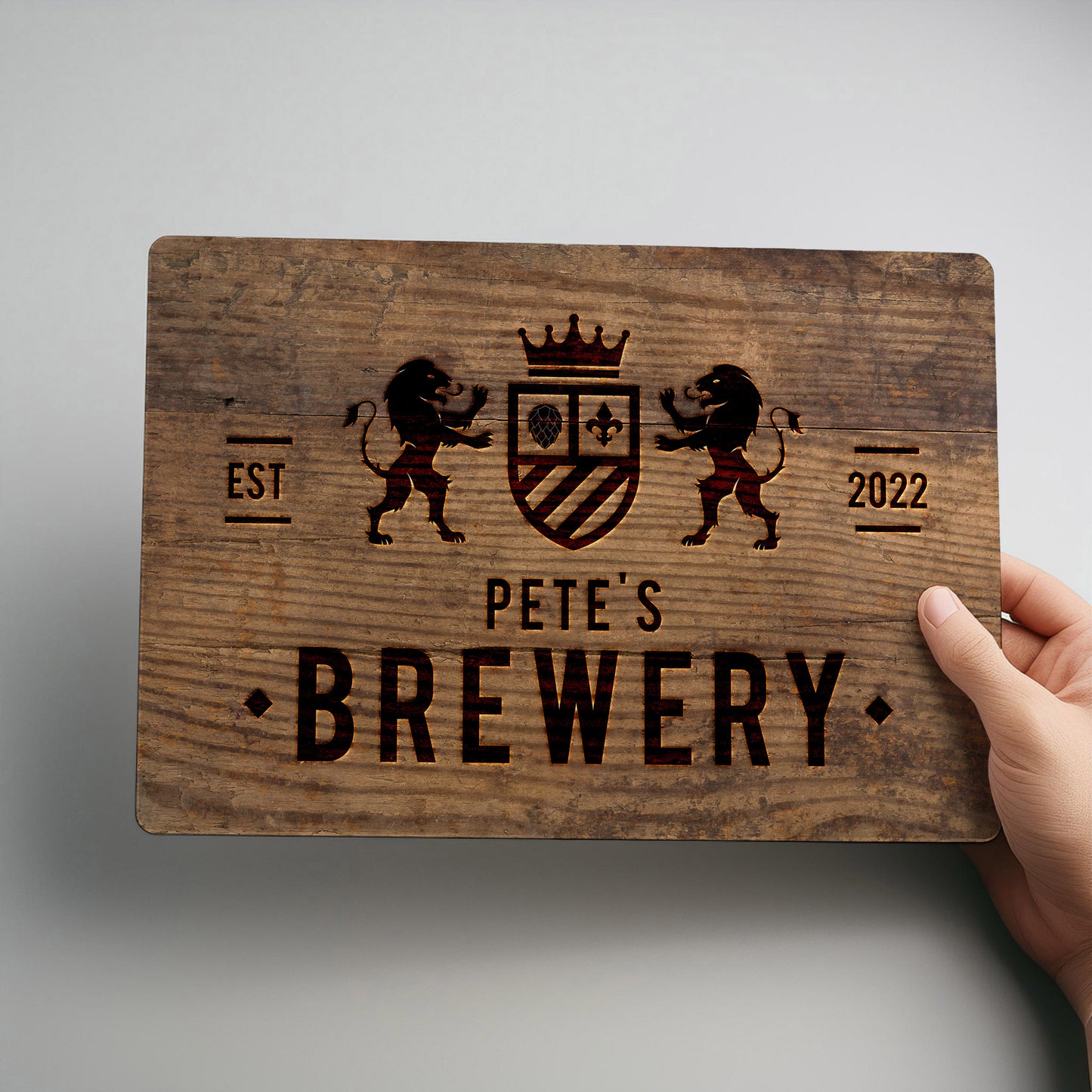 Brewery Personalised Metal Wall Sign