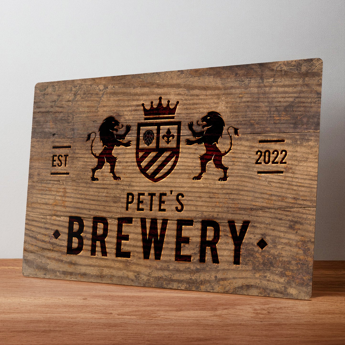 Brewery Personalised Metal Wall Sign