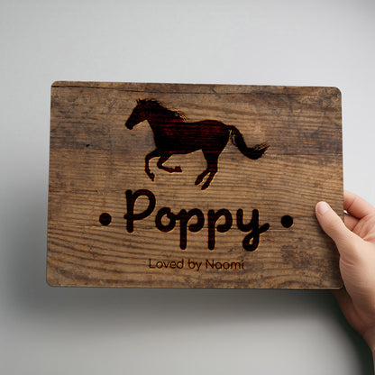 Stable Sign for Horse or Pony Personalised Metal Wall Sign