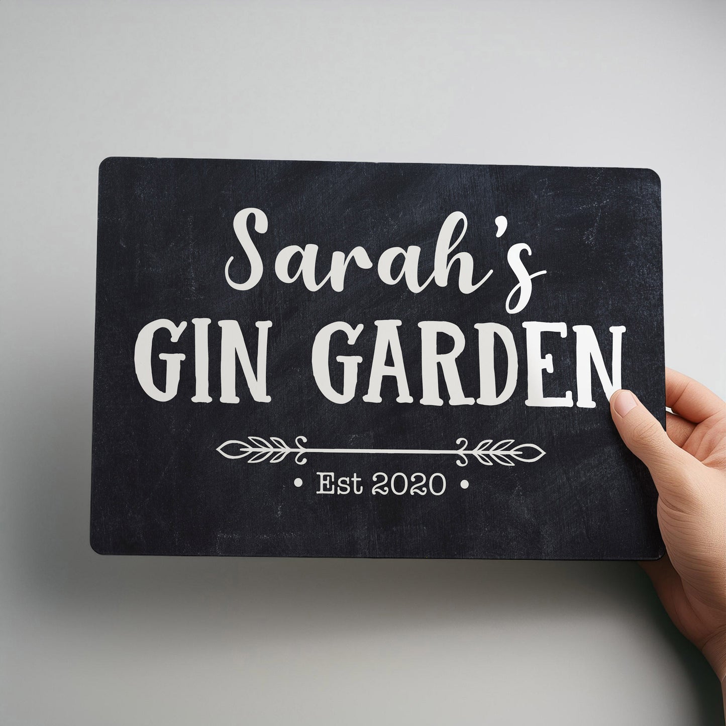 Gin Garden Home Bar Personalised Metal Wall Sign