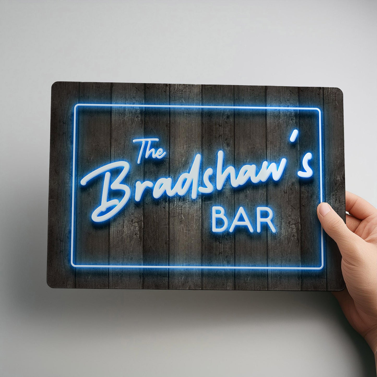 Neon Style Personalised Metal Home Cocktail Bar Sign