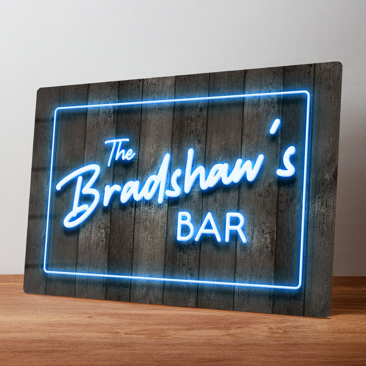 Neon Style Personalised Metal Home Cocktail Bar Sign