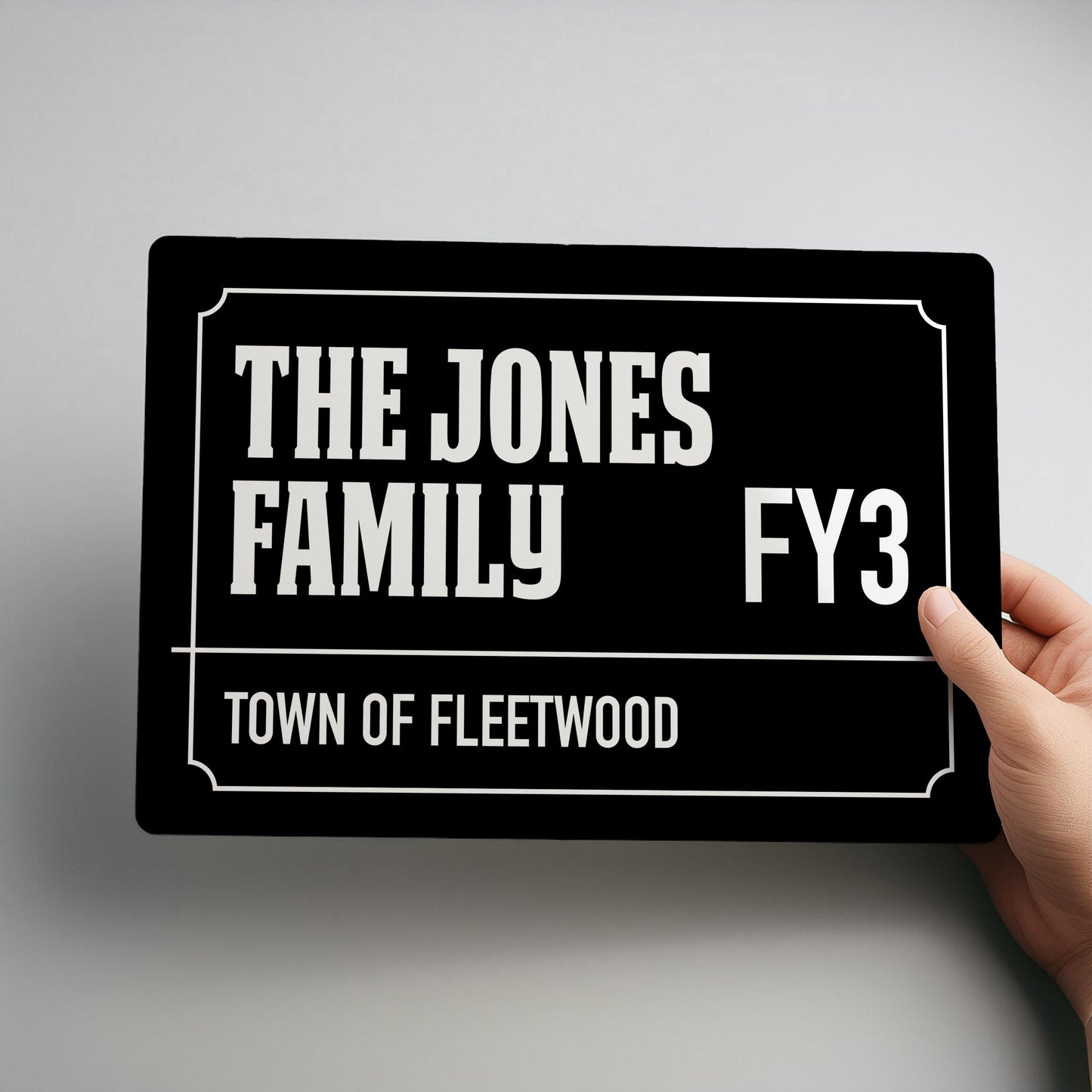 Family Street Sign Retro Personalised Metal Wall Sign