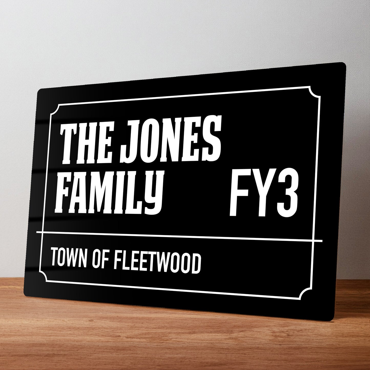 Family Street Sign Retro Personalised Metal Wall Sign