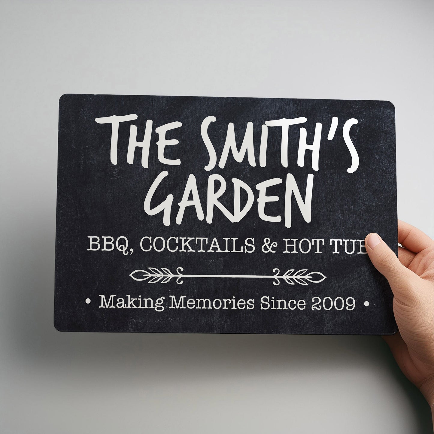 Personalised Family Garden Metal Wall Sign