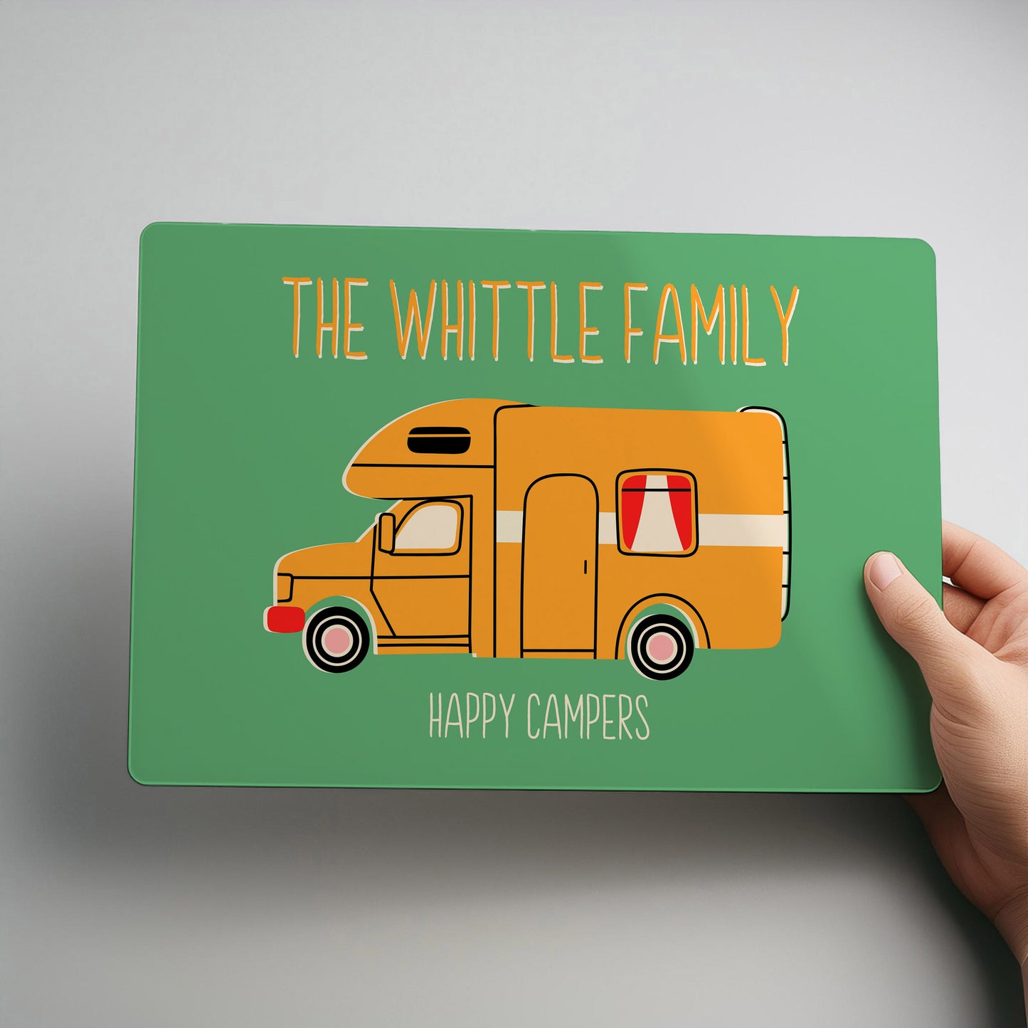 Camper Van Personalised Metal Wall Sign