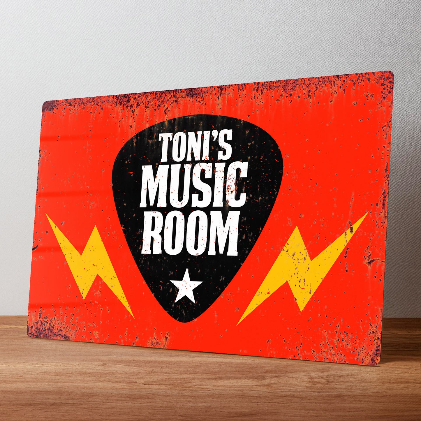 Guitar Music Room Personalised Metal Wall Sign