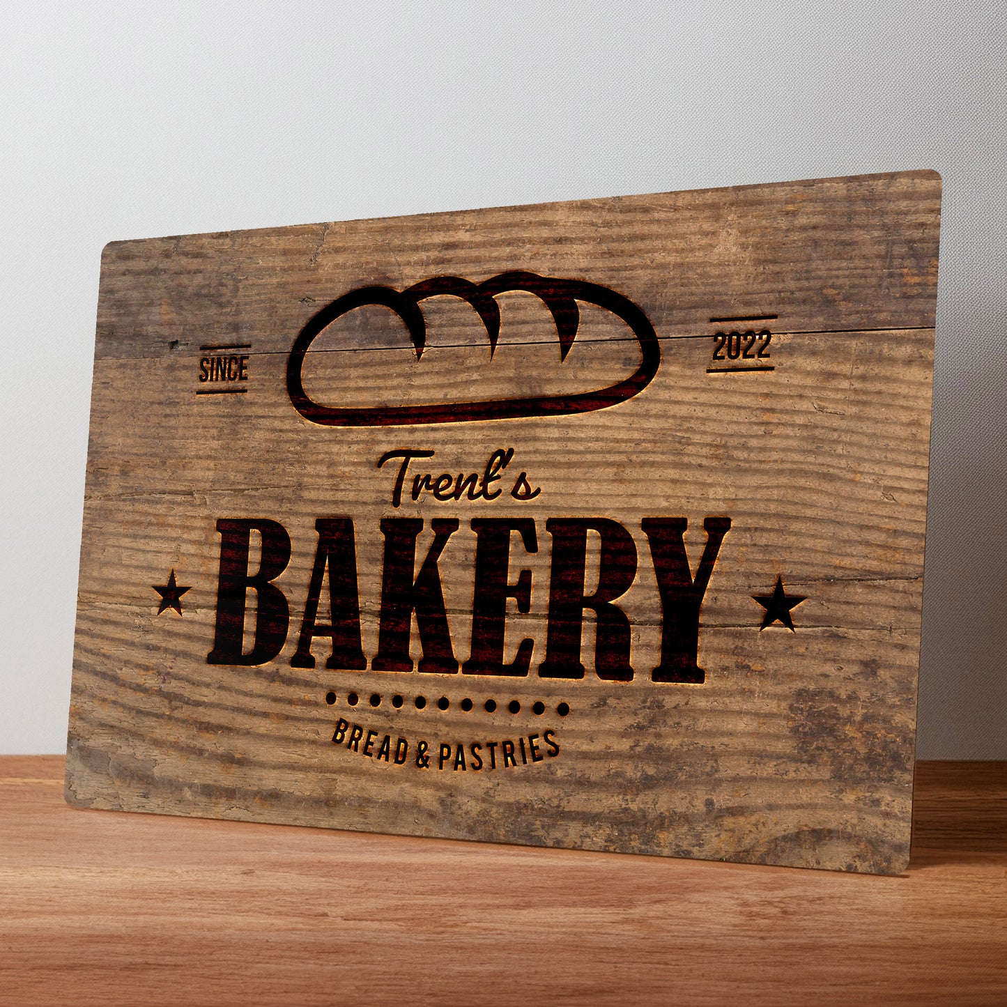 Bakery Business Personalised Metal Wall Sign